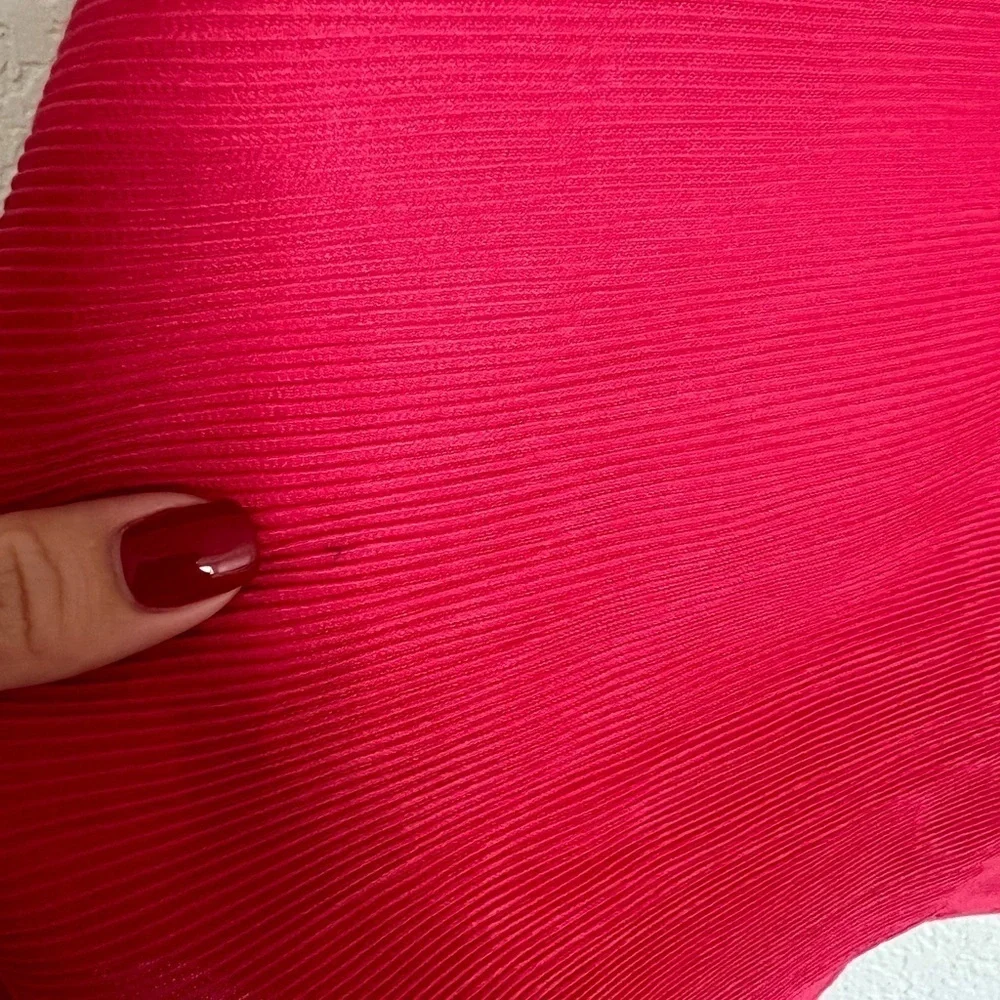 Pink Pleated Cardigan with Flowers - Picture 7 of 8